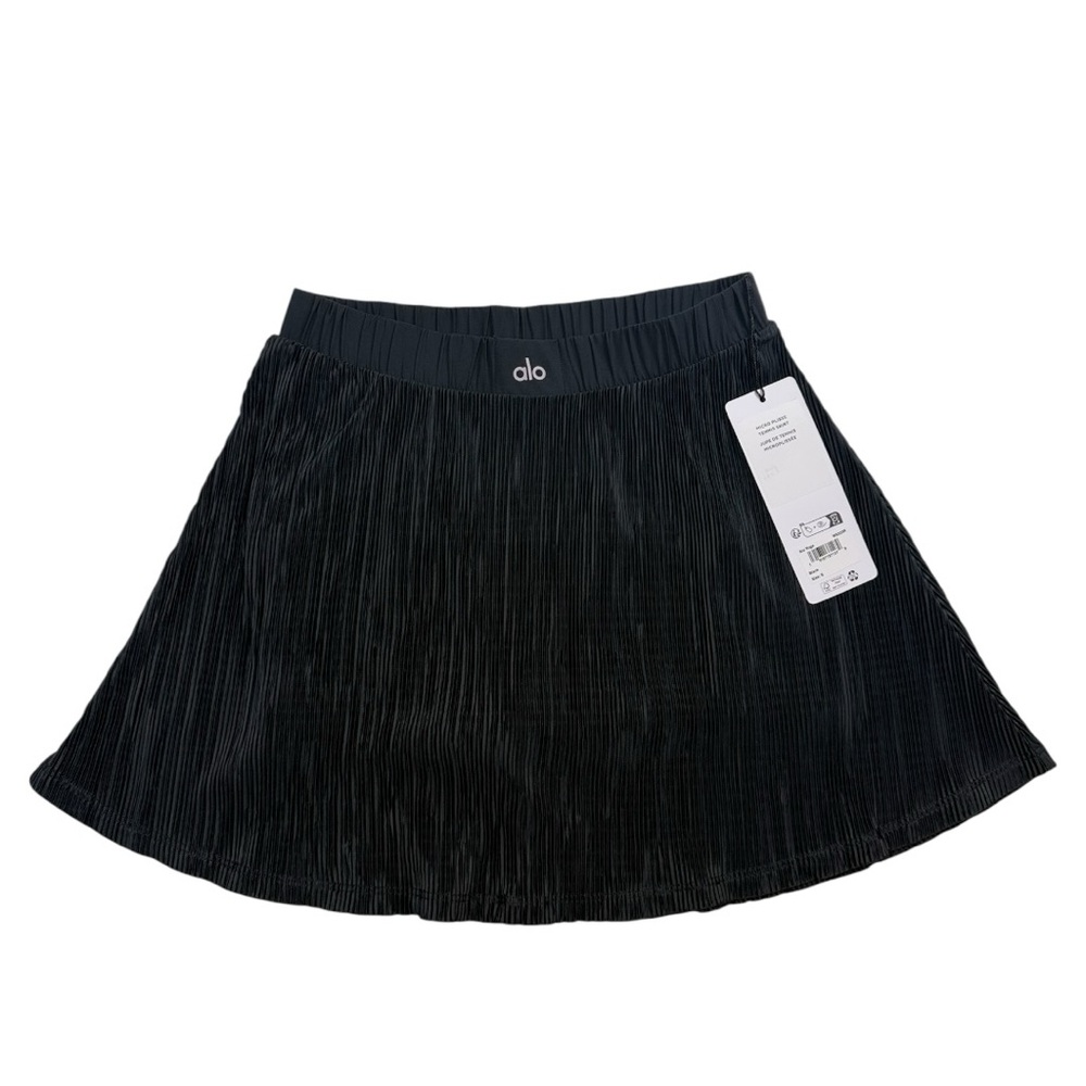 NWT ✨ Alo Yoga Micro Plisse Tennis Skirt Black Size X-Small - Picture 7 of 14
